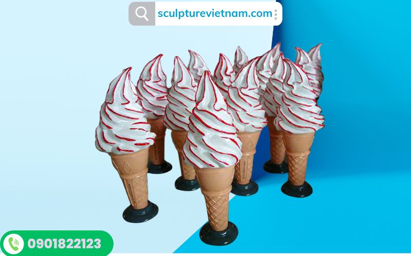 Mô hình cây kem 3D